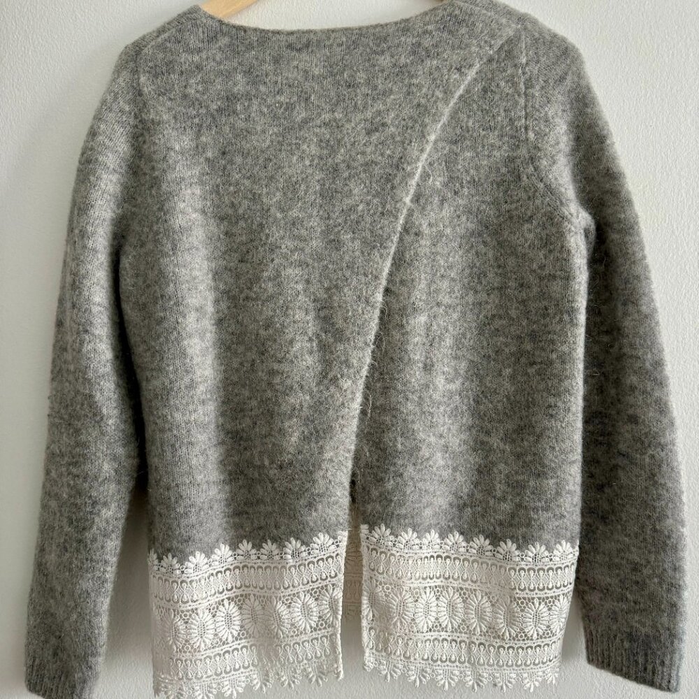 Sezane Alexia Jumper In Mottled Grey, Women's Size M - Picture 5 of 7